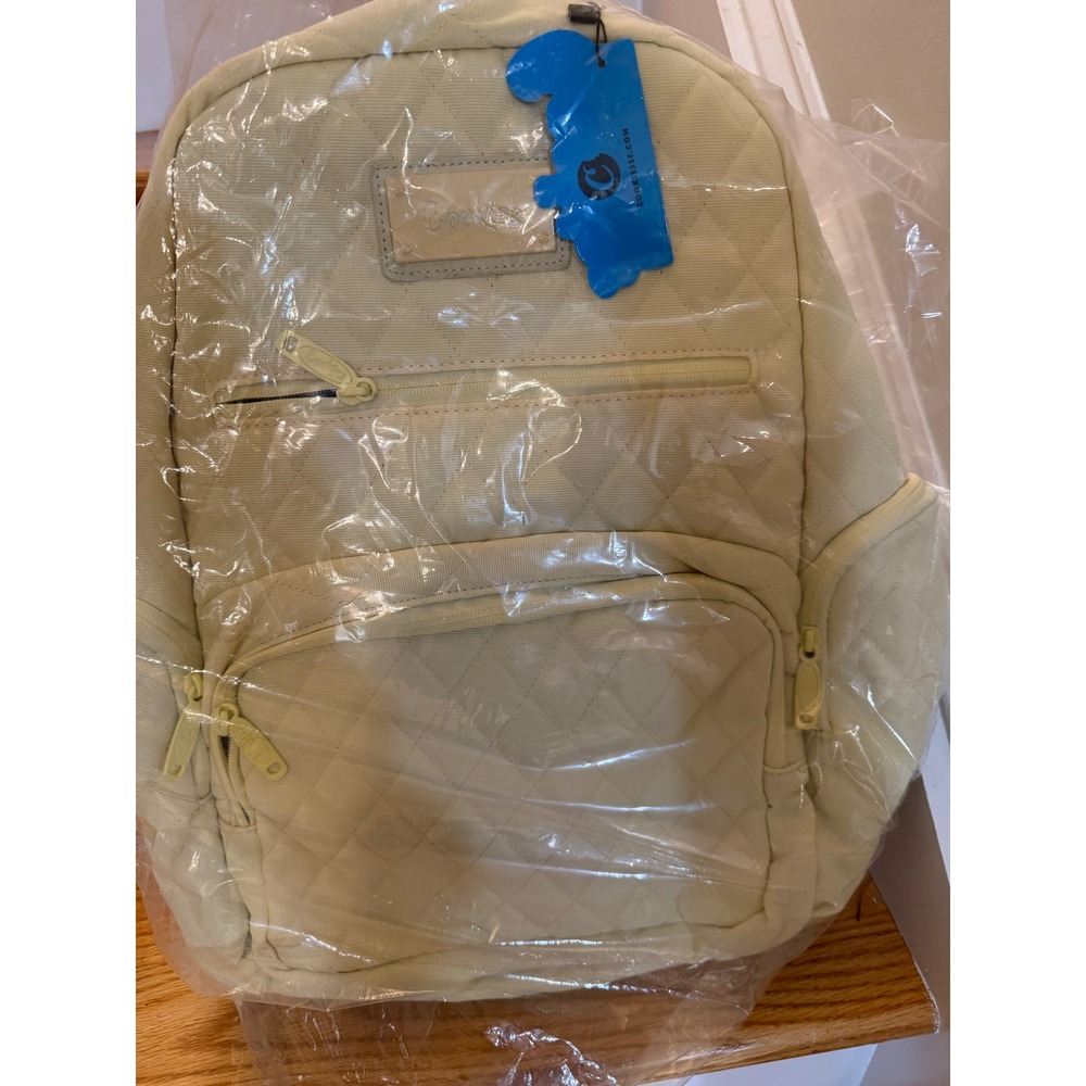 Cookies Quilted Smell Proof Backpack | Off-White Travel Bag NEW With Tags Cream